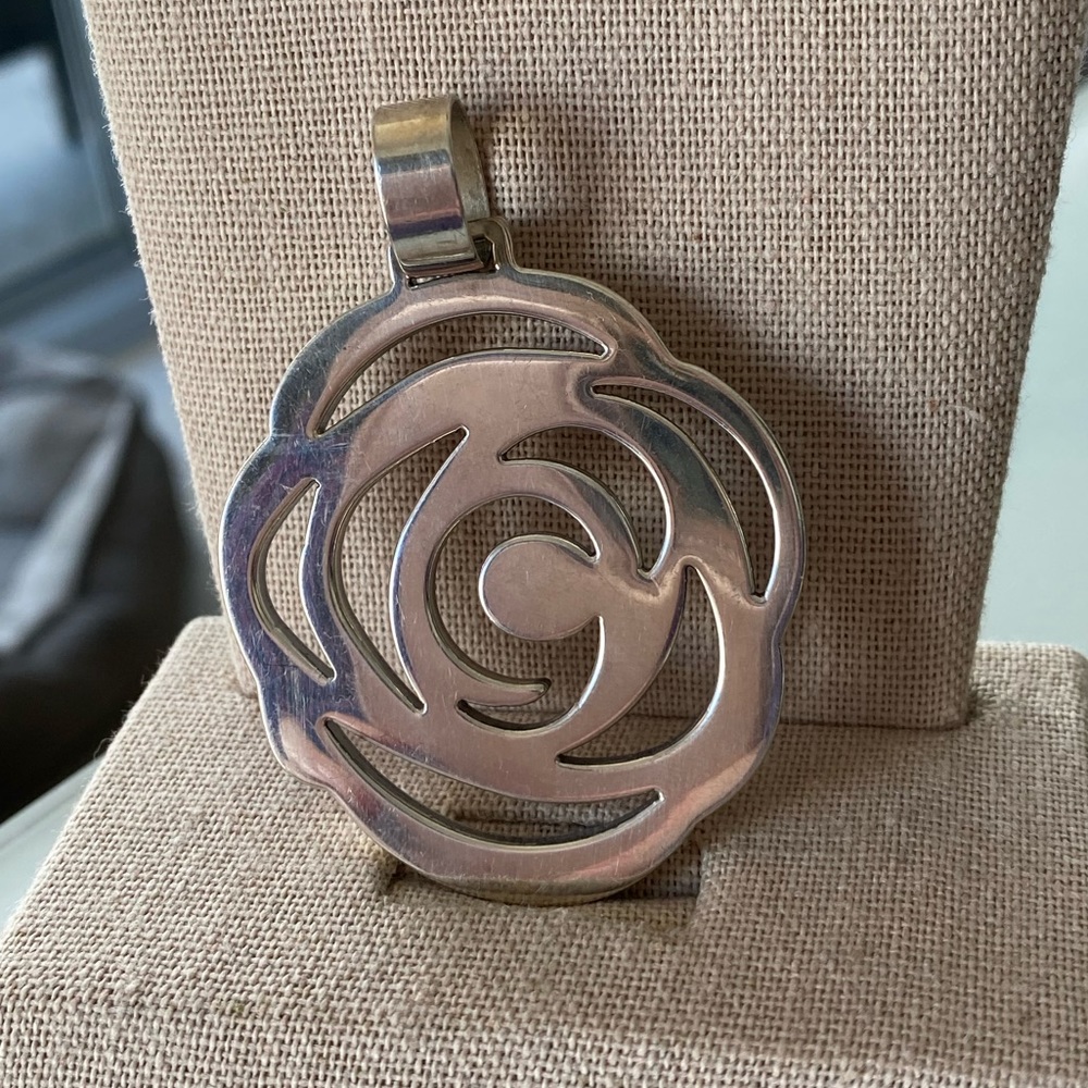 Tous Sterling Silver Rosa de Abril Pendant